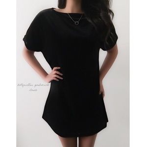 UO Ecote T Shirt Dress Black Velvet